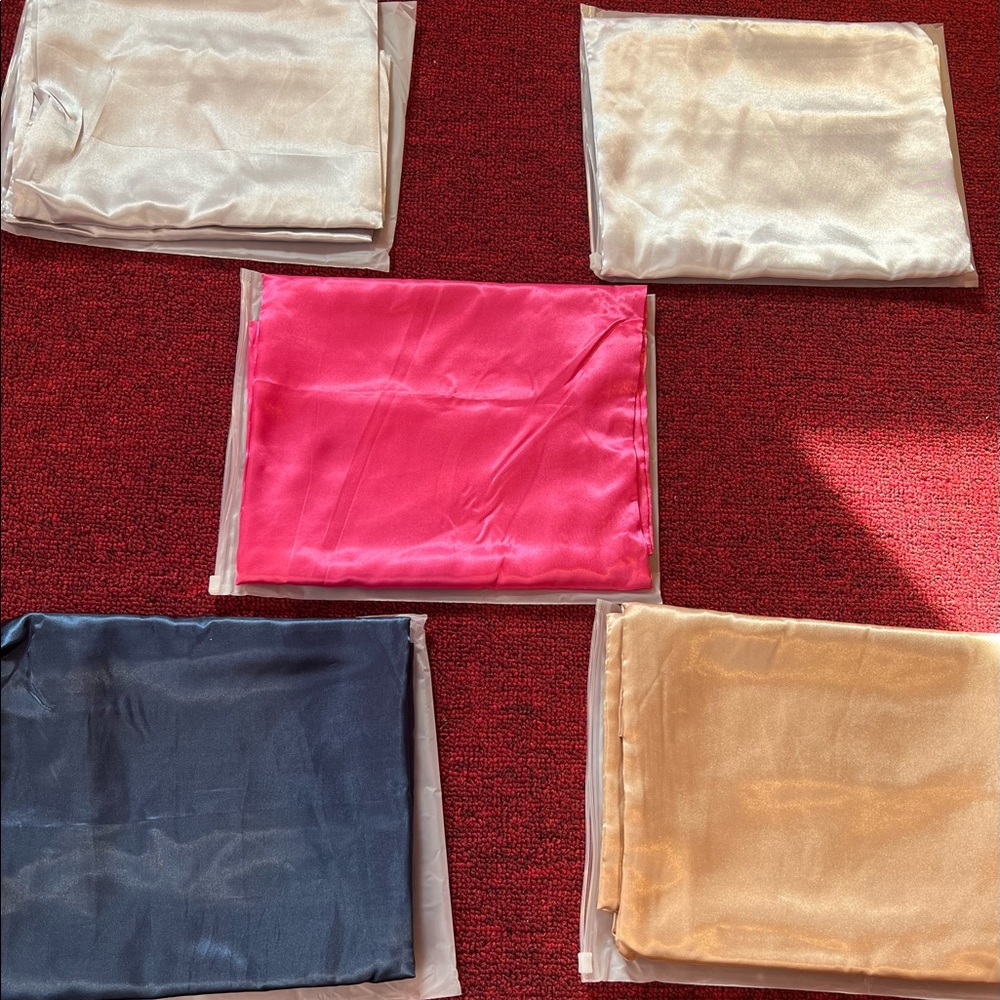 Pillowcases satin Queen size and 1 pair of cotton